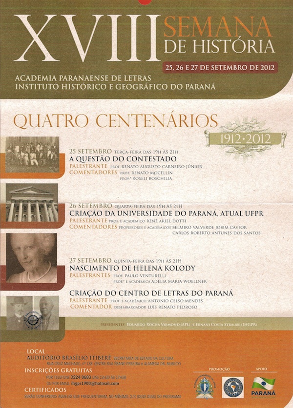 Poster XVIII Semana de História